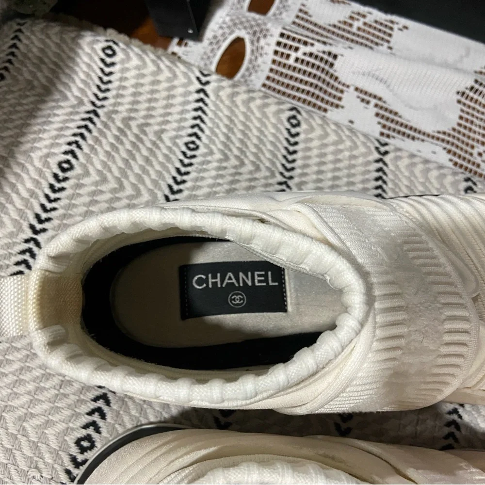 Chanel 17B Stretch Fabric Sneaker